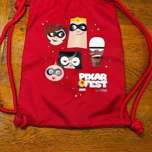 NWOT Official Disney Pixar Fest Incredibles drawstring backpack